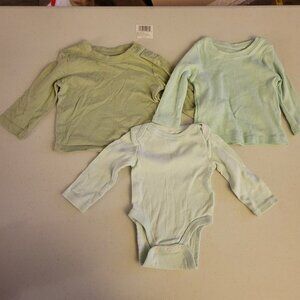 Baby Clothes Bundle - Long Sleeve Shirts & Bodysuit 0-3mo